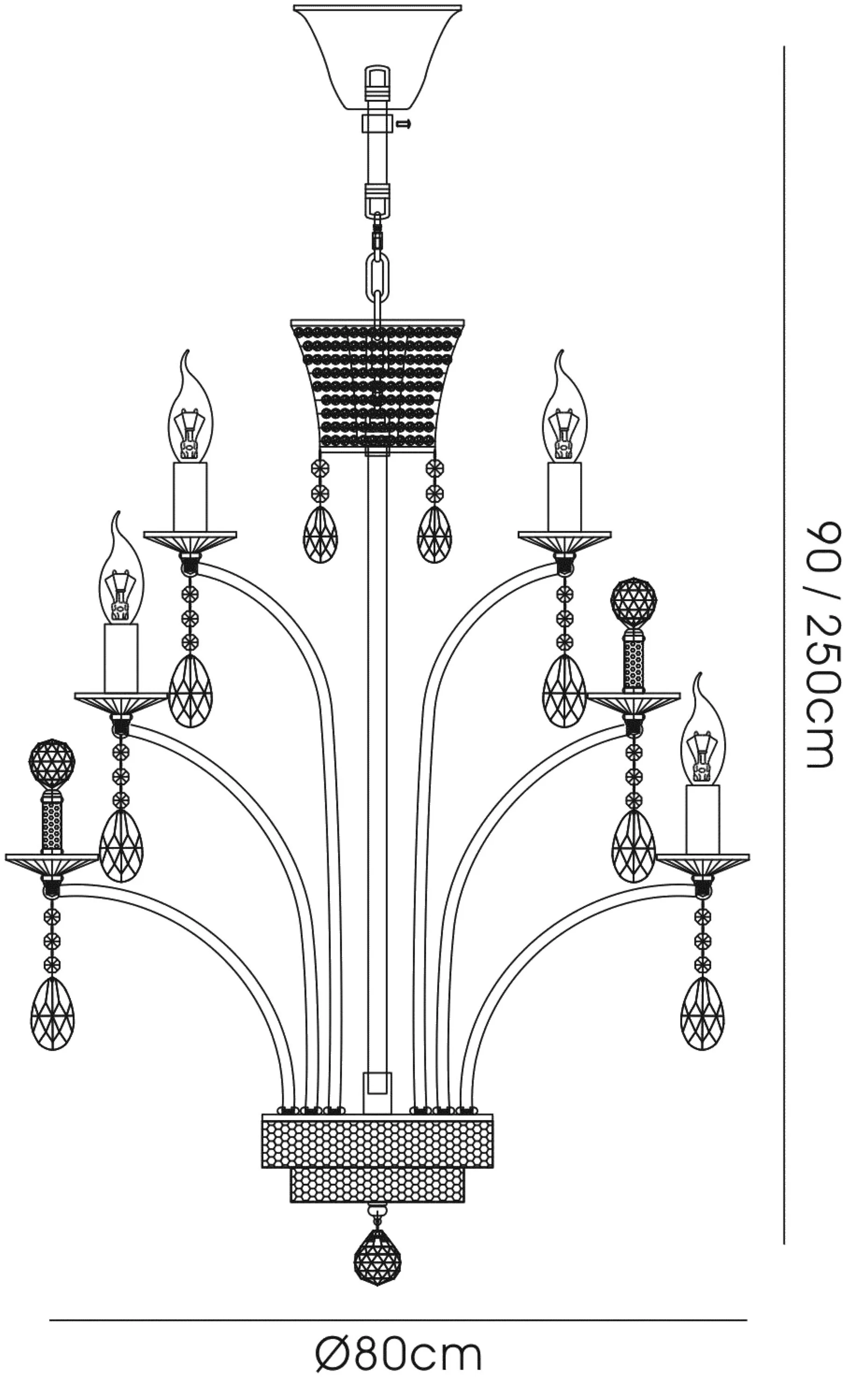 Orlando Crystal Ceiling Lights Diyas Statement Crystal Fittings